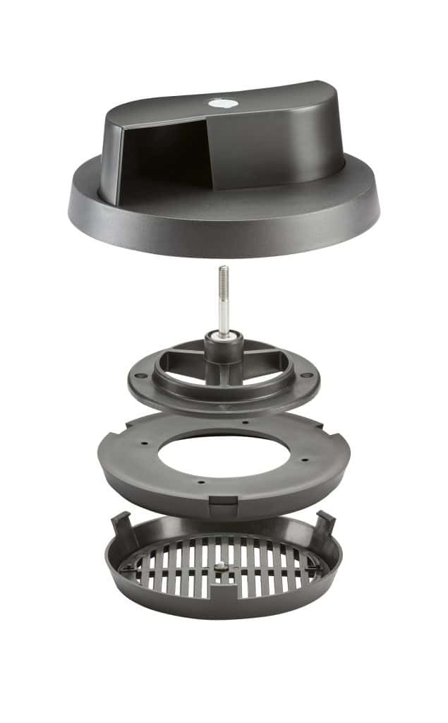 Flettner TCX-2 Van Wind Driven Roof Vent & Floor Vent Narrow Base BLACK Rotary